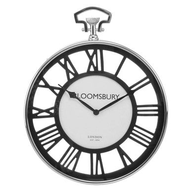 Nickel Finish Pocket Style Wall Clock