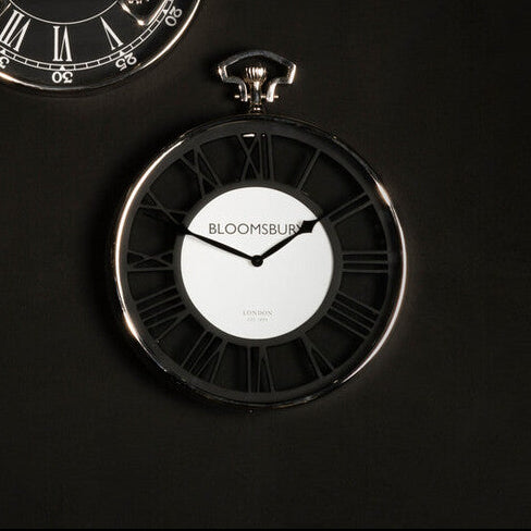 Nickel Finish Pocket Style Wall Clock