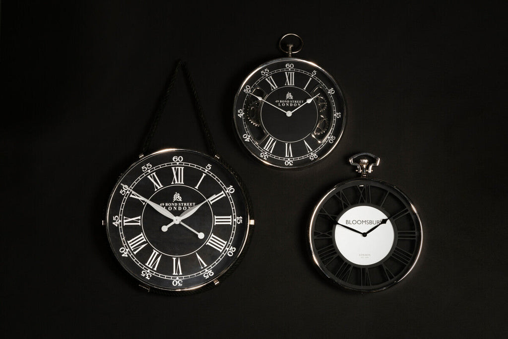 Nickel Finish Pocket Style Wall Clock