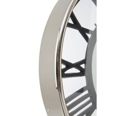 Nickel Finish Pocket Style Wall Clock
