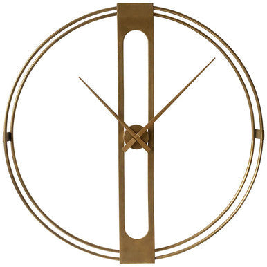 107cm Dia Gold Finish Dual Ring Wall Clock
