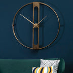107cm Dia Gold Finish Dual Ring Wall Clock