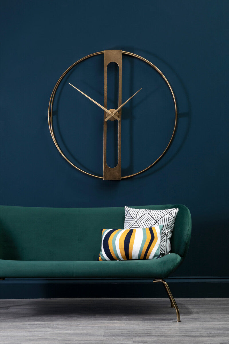 107cm Dia Gold Finish Dual Ring Wall Clock
