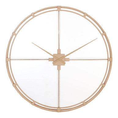110cm Dia Gold Finish Metal Wall Clock