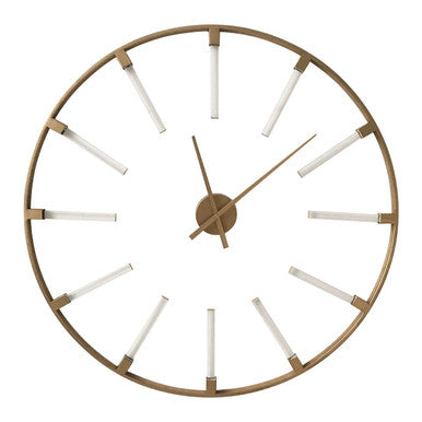 Gold Finish Round Wall Clock