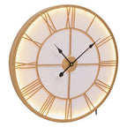 60cm Dia Small Gold and White LED Wall Clock