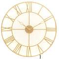 60cm Dia Small Gold and White LED Wall Clock