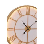 60cm Dia Small Gold and White LED Wall Clock