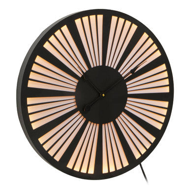 60cm Dia Small Black and White LED Wall Clock