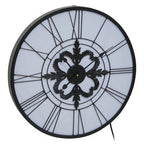 60cm Dia Black and White LED Wall Clock