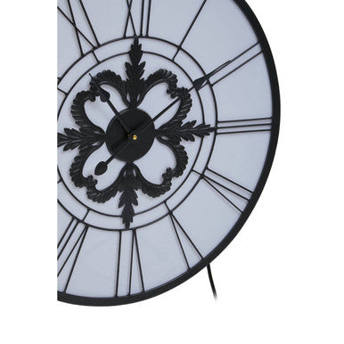 60cm Dia Black and White LED Wall Clock