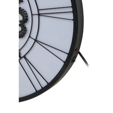 60cm Dia Black and White LED Wall Clock