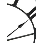 60cm Dia Black Metal Wall Clock