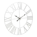 80cm Dia Silver Metal Wall Clock