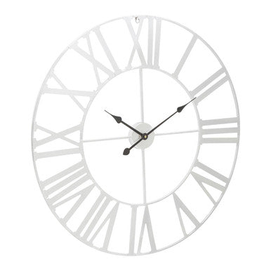 80cm Dia Silver Metal Wall Clock