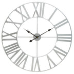 80cm Dia Silver Metal Wall Clock