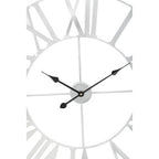 80cm Dia Silver Metal Wall Clock