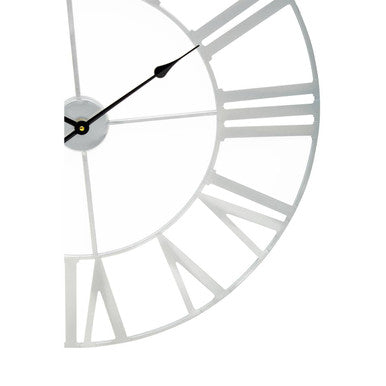 80cm Dia Silver Metal Wall Clock