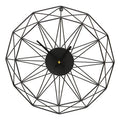 40cm Dia Small Black Metal Wall Clock