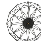 40cm Dia Small Black Metal Wall Clock