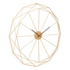 60cm Dia Geometric Gold Metal Wall Clock