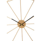 60cm Dia Geometric Gold Metal Wall Clock