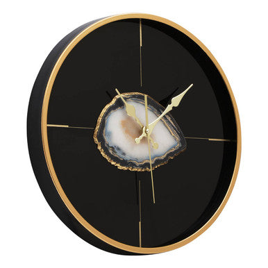 Black and Gold Round Wall Clock