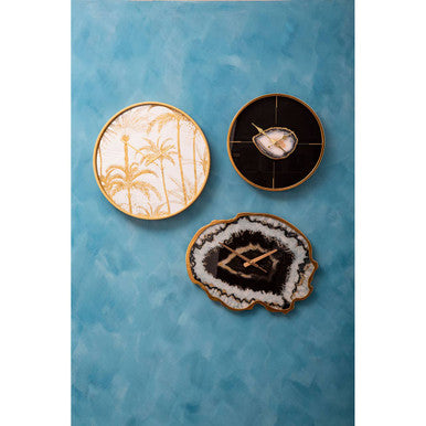 Black and Gold Round Wall Clock