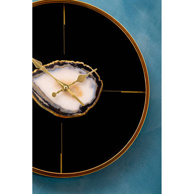 Black and Gold Round Wall Clock