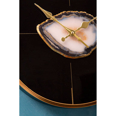 Black and Gold Round Wall Clock
