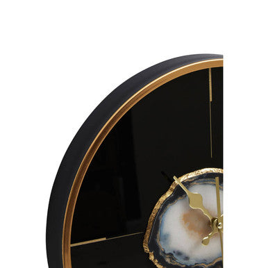 Black and Gold Round Wall Clock