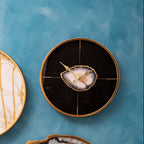 Black and Gold Round Wall Clock