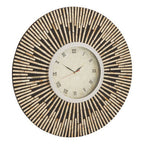 75cm Dia Black and Natural Shell Wall Clock