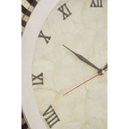 75cm Dia Black and Natural Shell Wall Clock