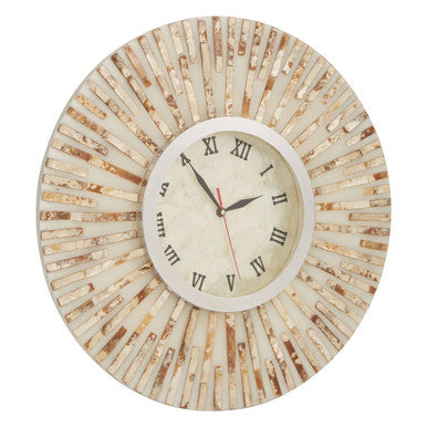 50cm Dia Natural Shell Wall Clock