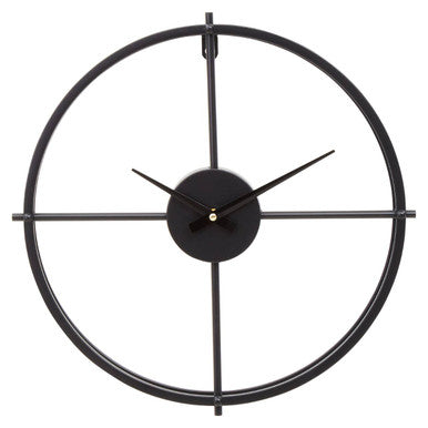 40cm Dia Small Black Finish Wall Clock