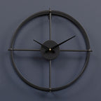40cm Dia Small Black Finish Wall Clock