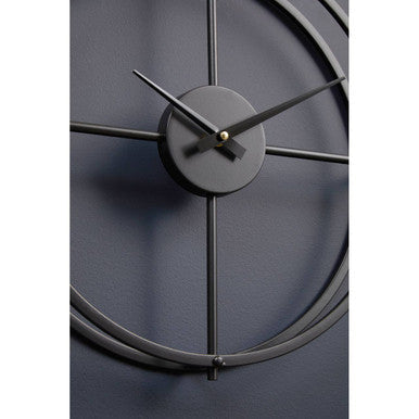 40cm Dia Small Black Finish Wall Clock