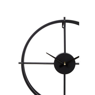 40cm Dia Small Black Finish Wall Clock