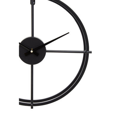 40cm Dia Small Black Finish Wall Clock