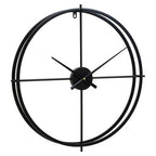 60cm Dia Large Black Finish Wall Clock