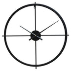 60cm Dia Large Black Finish Wall Clock