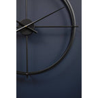 60cm Dia Large Black Finish Wall Clock