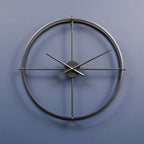 60cm Dia Large Black Finish Wall Clock
