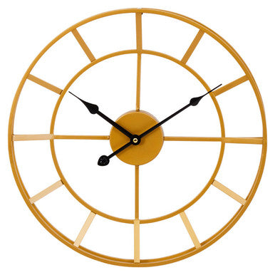 40cm Dia Small Gold Finish Metal Wall Clock