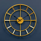 40cm Dia Small Gold Finish Metal Wall Clock