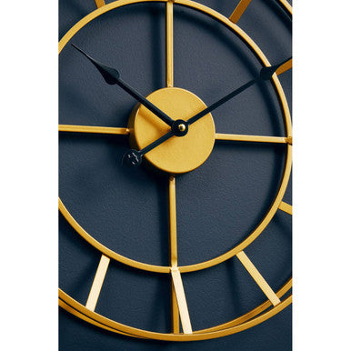 40cm Dia Small Gold Finish Metal Wall Clock