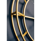 40cm Dia Small Gold Finish Metal Wall Clock