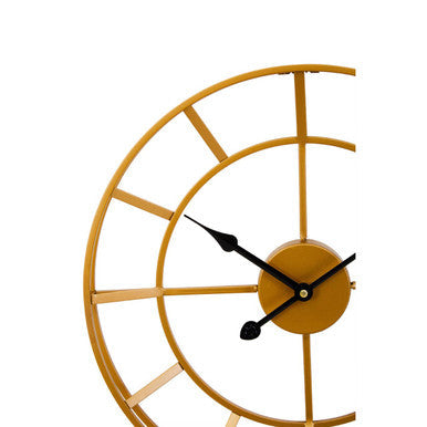 40cm Dia Small Gold Finish Metal Wall Clock