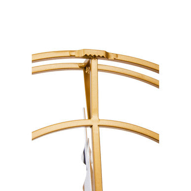 40cm Dia Small Gold Finish Metal Wall Clock